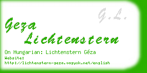 geza lichtenstern business card