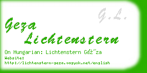 geza lichtenstern business card